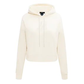 NBA LOS ANGELES LAKERS NEUTRAL WOMEN'S CROPPED PO HOODIE (EGGSHELL)