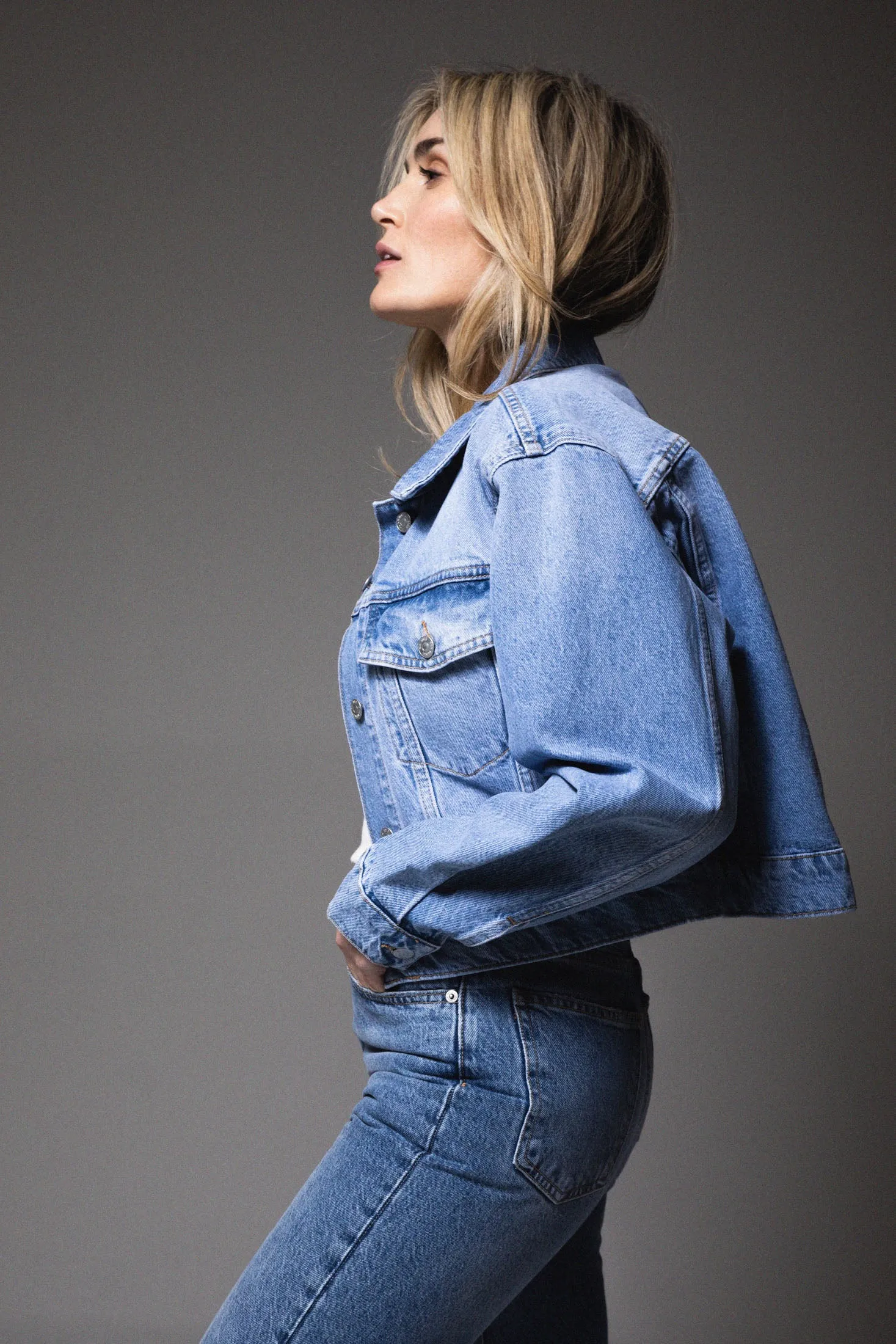 Noelle Denim Jacket - Light Blue