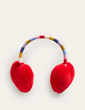 Novelty Ear Muffs-Rainbow Heart