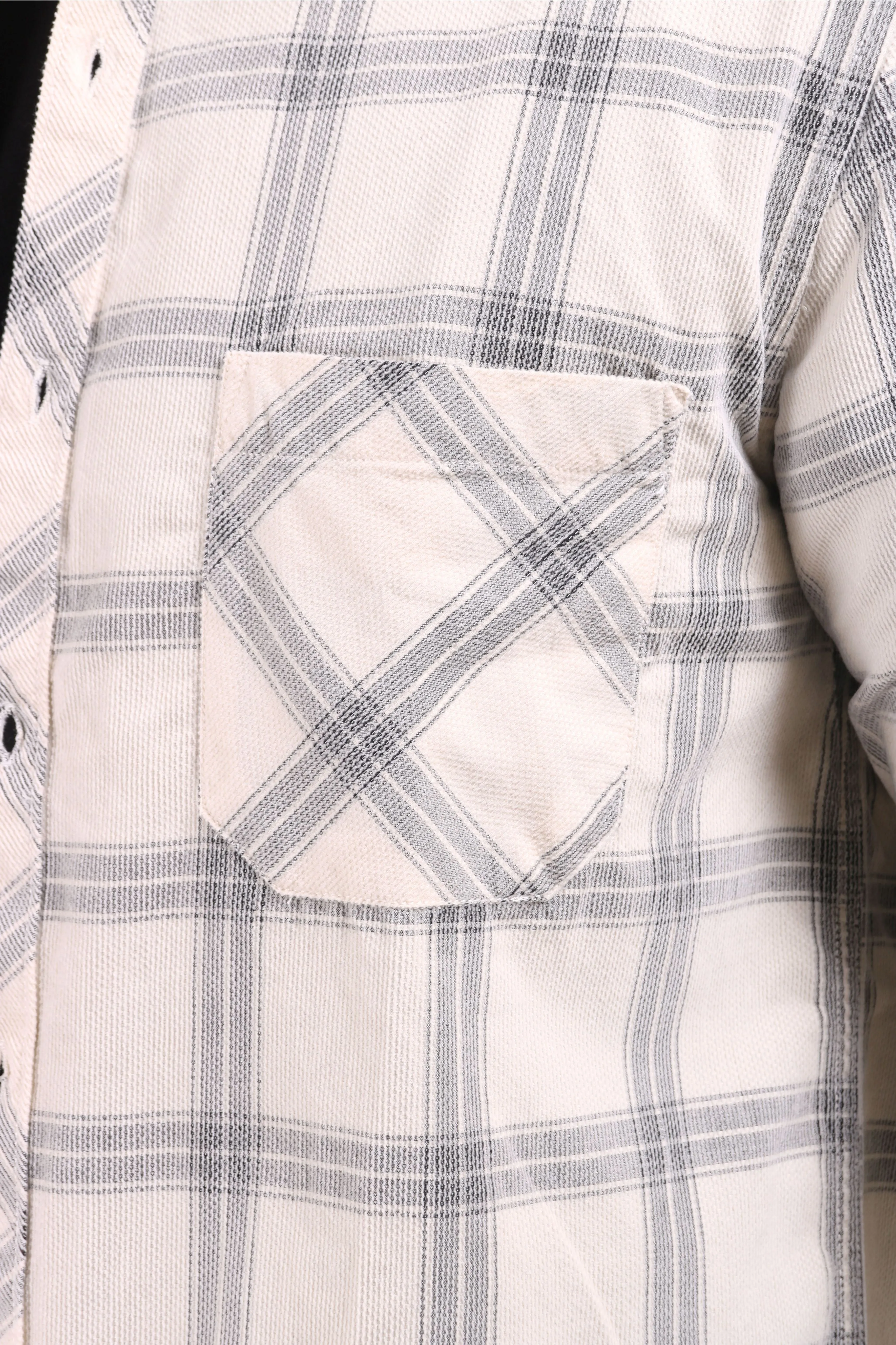 OFF WHITE CHECKS FINE CORDUROY REGULAR FIT SHIRT