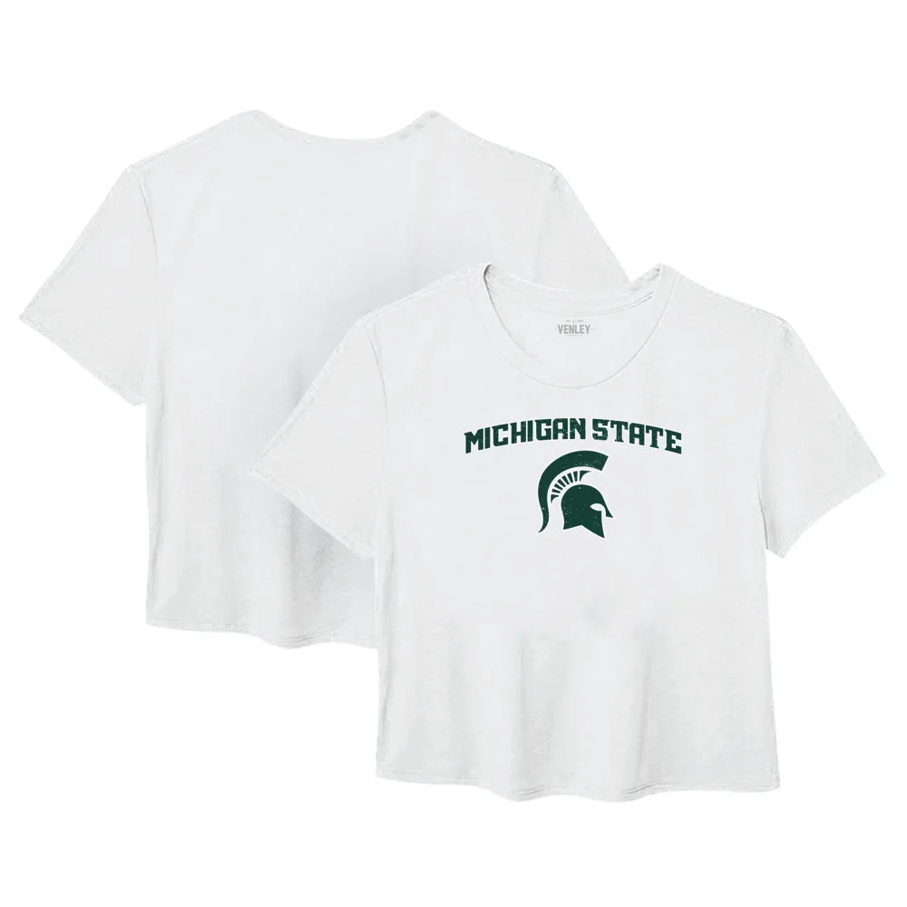 Official NCAA Michigan State Spartans Womens Ideal Crop T-Shirt