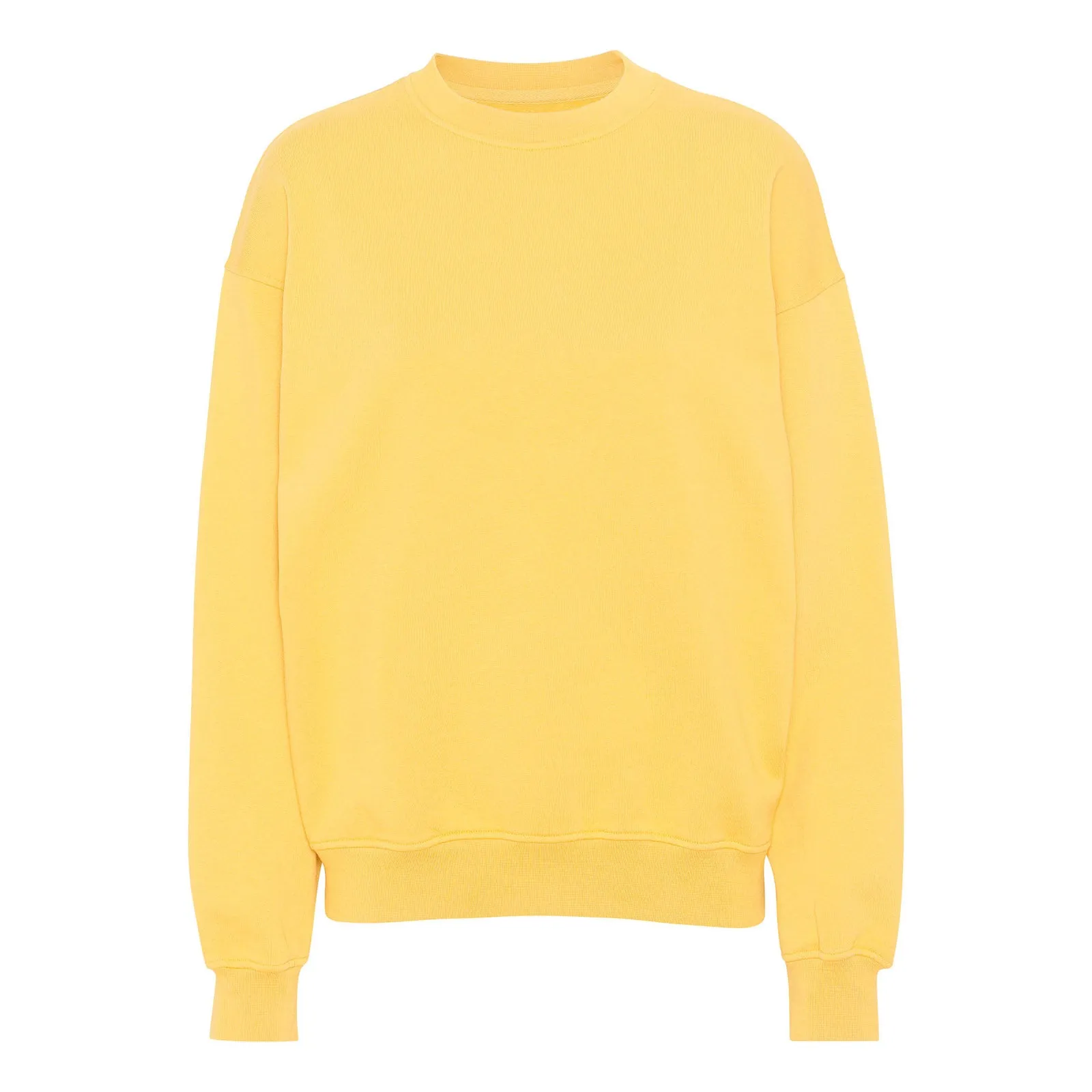 Organic Oversized Crew - lemon yellow