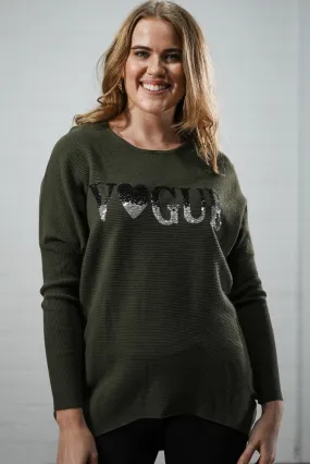Oversized embroidered knit | LOVE VOGUE KNIT