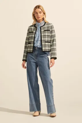 patron jacket - green check