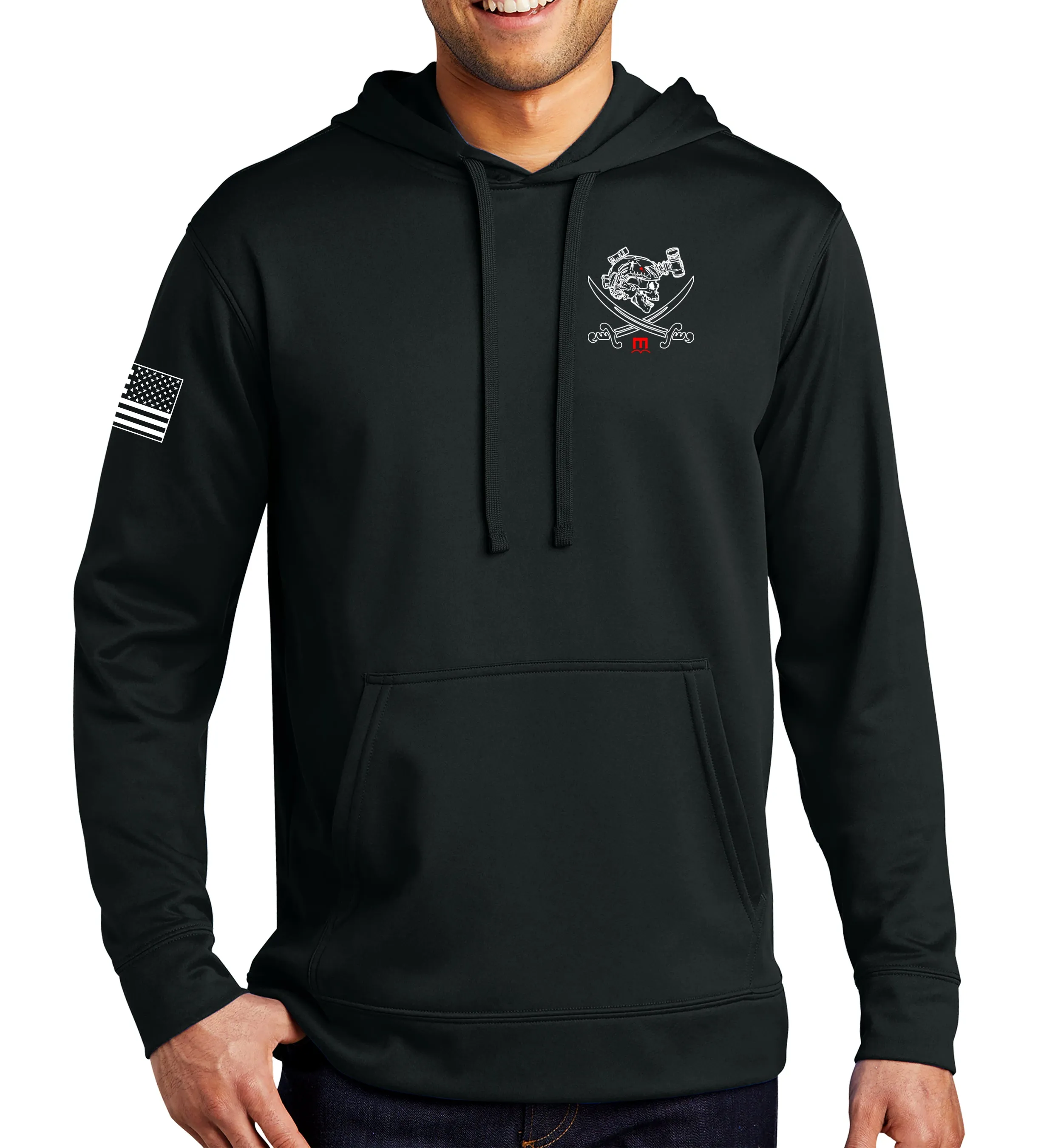 Performance Unisex Hoodie Sweatshirt. (This material is lighter than the 50-50) This sweatshirt is NOT approved for PT.
