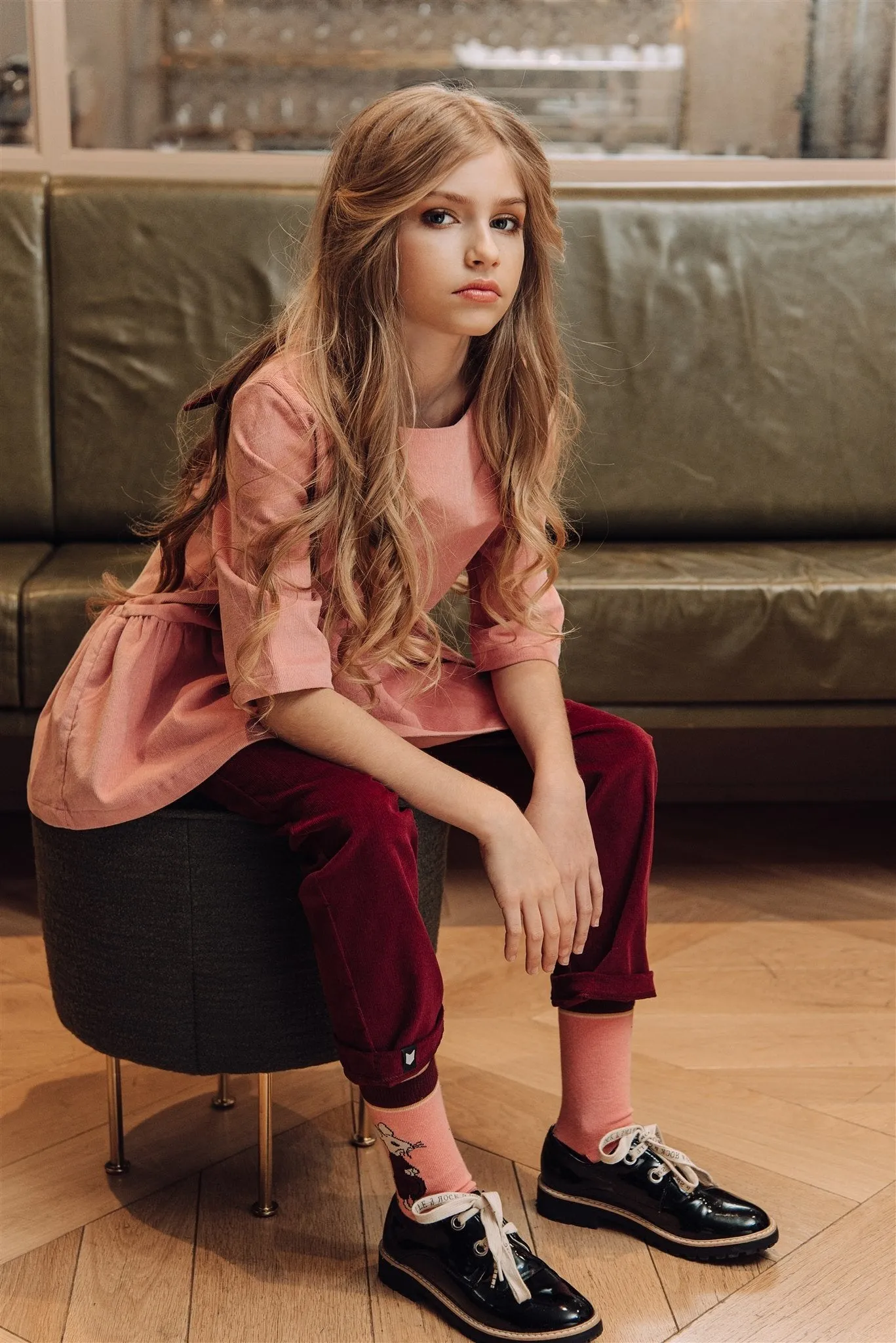 Pink Socks with Mousy