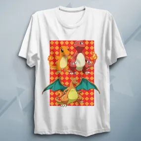 PKMN Charizard Evolution T Shirt Anime Shirt