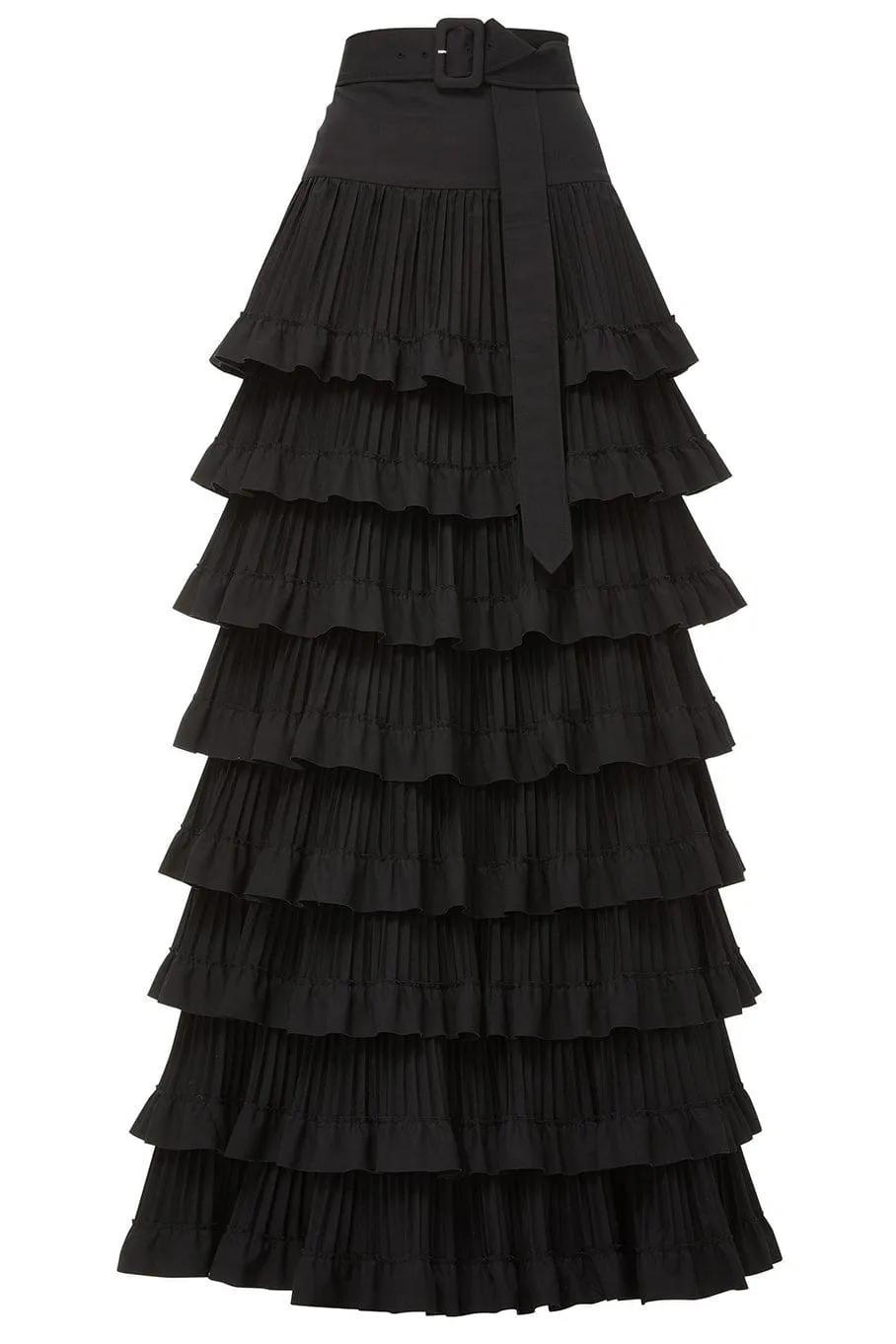 Pleated Ruffle A Line Skirt