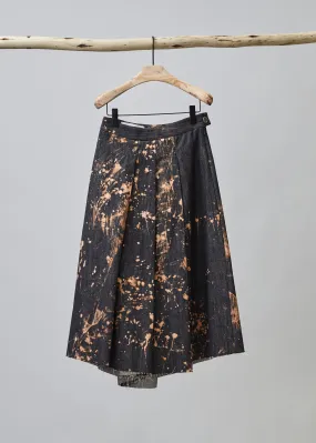 Pleated Skirt - Bleached Denim (Black) Archive