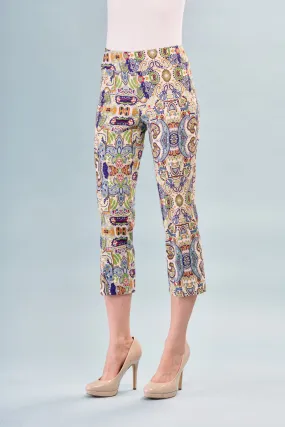 Printed Techno Cropped Pants