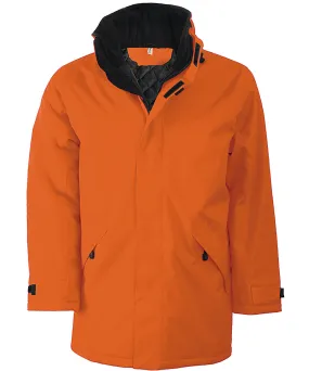 Quilted parka | Orange/Black
