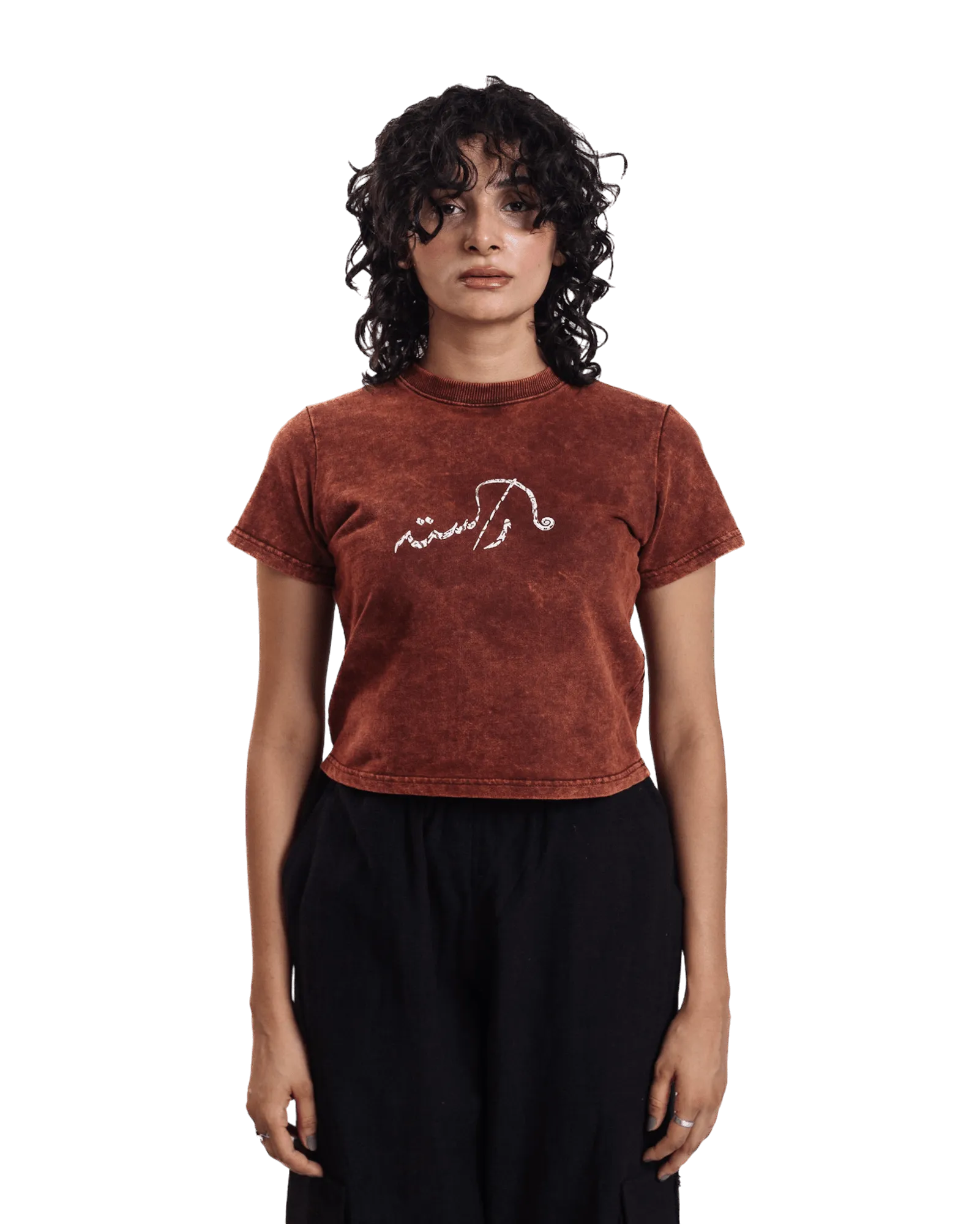 "BURNT SIENNA" CROPPED T-SHIRT