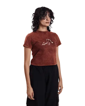 "BURNT SIENNA" CROPPED T-SHIRT