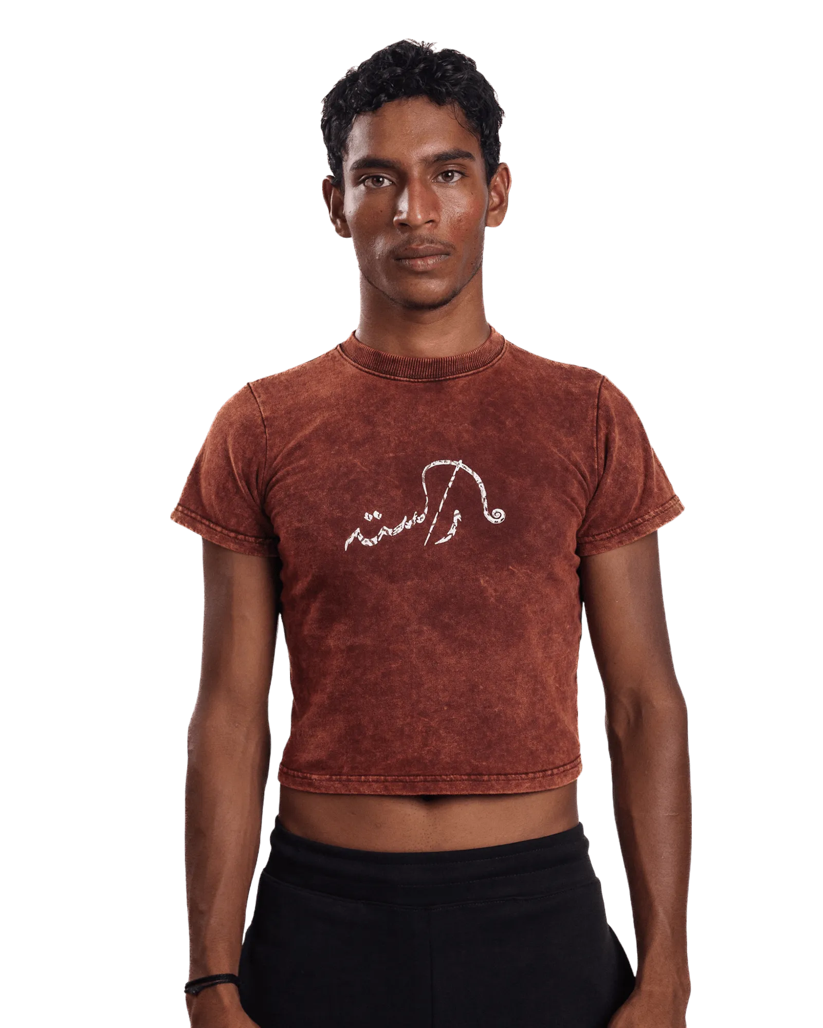 "BURNT SIENNA" CROPPED T-SHIRT