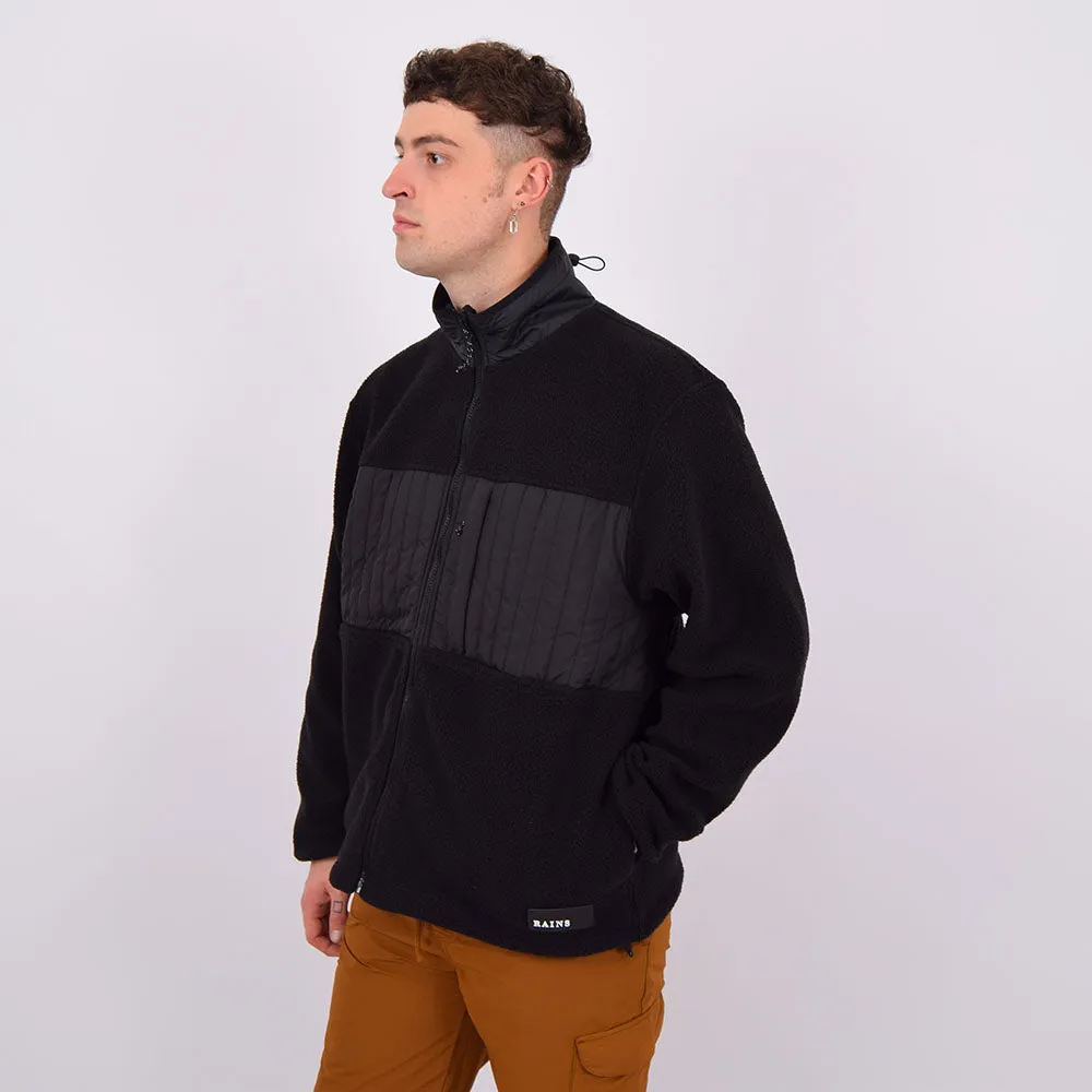 Rains Black Fleece Jacket