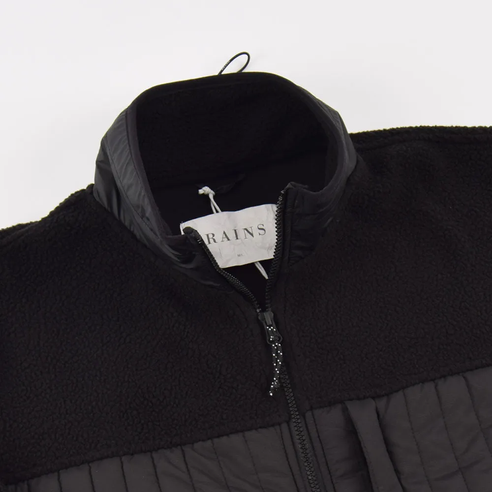 Rains Black Fleece Jacket