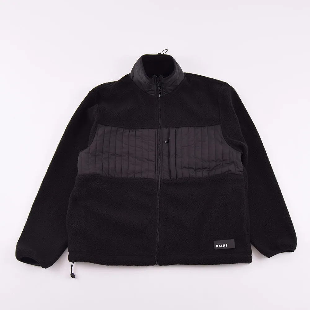 Rains Black Fleece Jacket