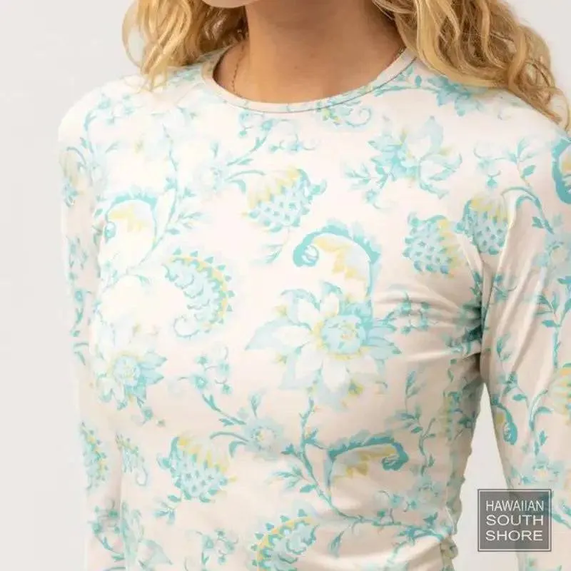 RHYTHM Tee Long Sleeve Surf Top (XSmall - Large) Cairo Blue