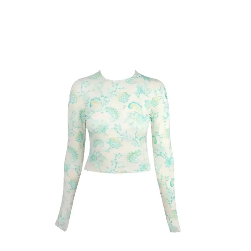 RHYTHM Tee Long Sleeve Surf Top (XSmall - Large) Cairo Blue
