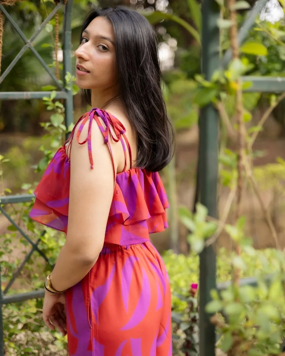Ruffled Beachwear Co-ord Set