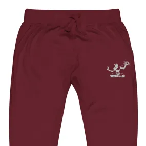 Spirit of Detroit Premium Embroidered Unisex Fleece Sweatpants - Maroon / White