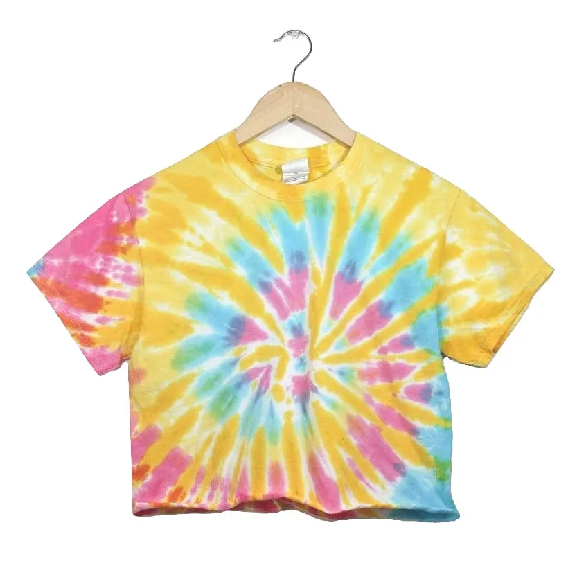 Spring Tie-Dye Unisex Cropped Tee