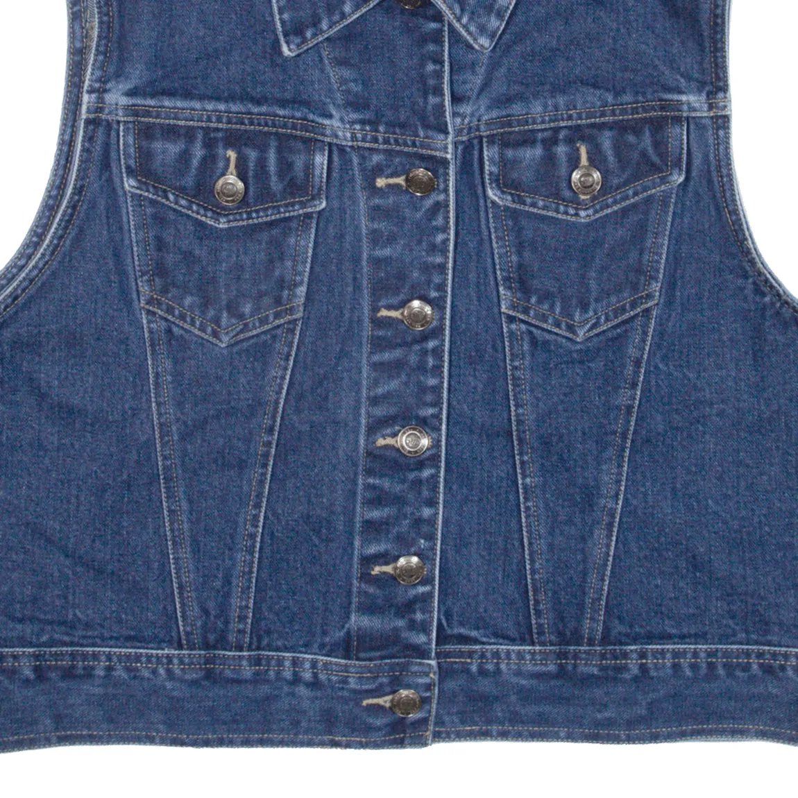 ST JOHNS BAY Denim Gilet Blue Womens L