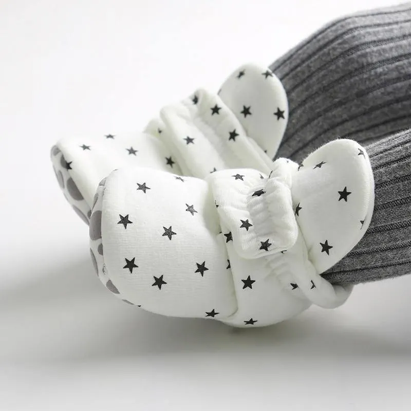 Star Print Baby First Walkers Booties