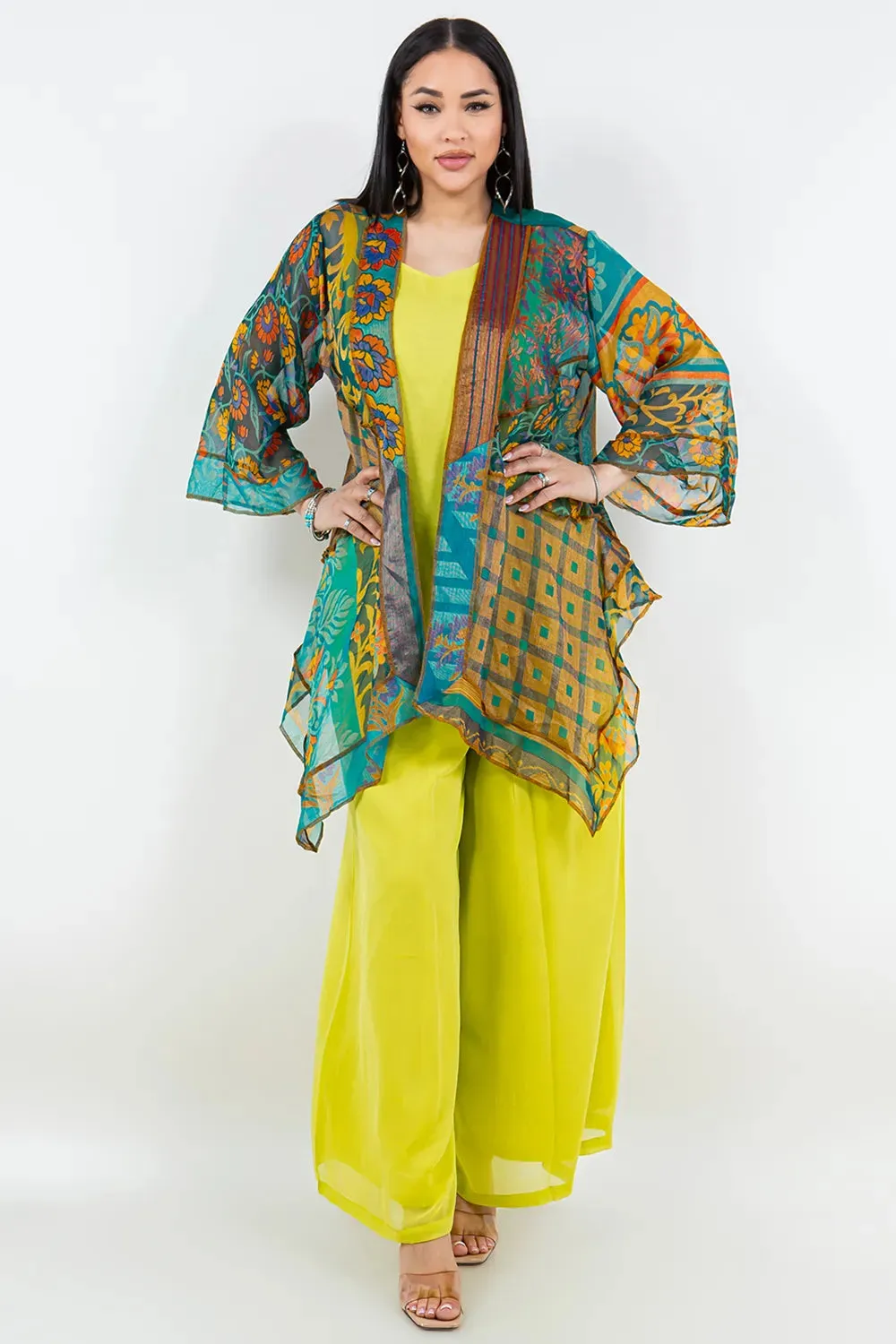 Sterling Style Short Butterfly Jacket - 5935SBJ TEAL/MULTI