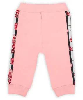 Sweatpants with stripes, girl, pink NANA