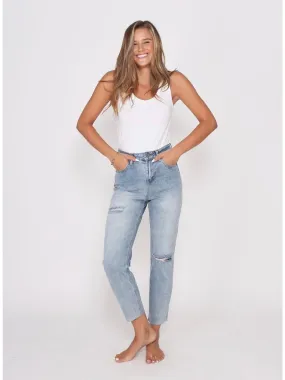 Taylor Mum Jeans - Mid Blue