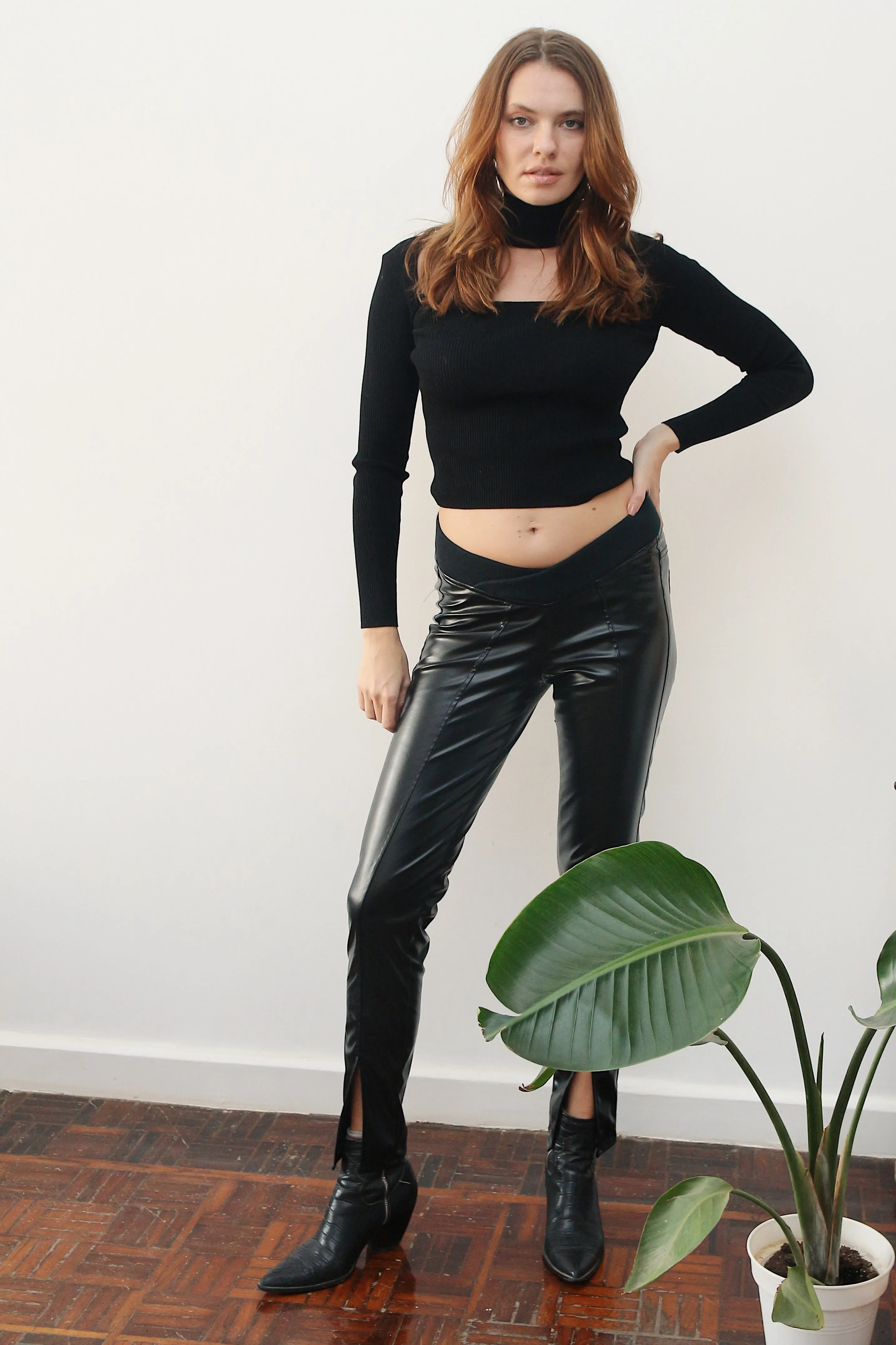 The Leather Flare Pants