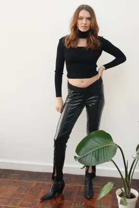 The Leather Flare Pants