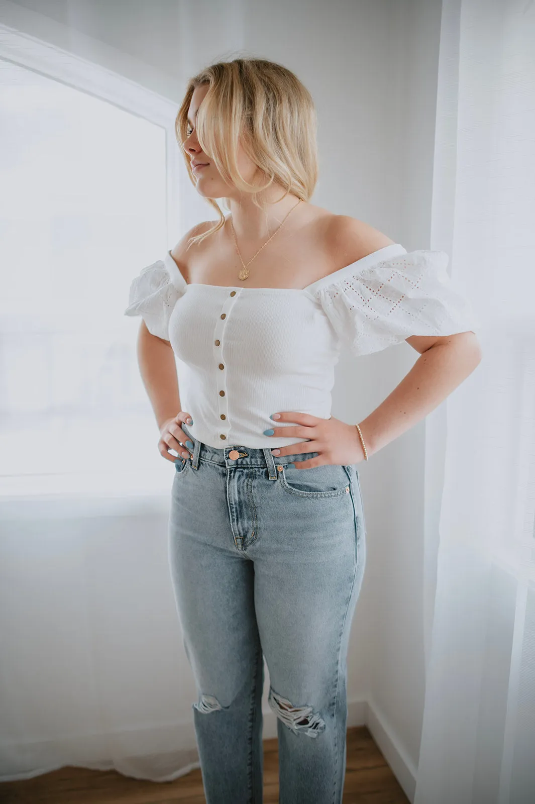 The Nami Top by Heartloom - White