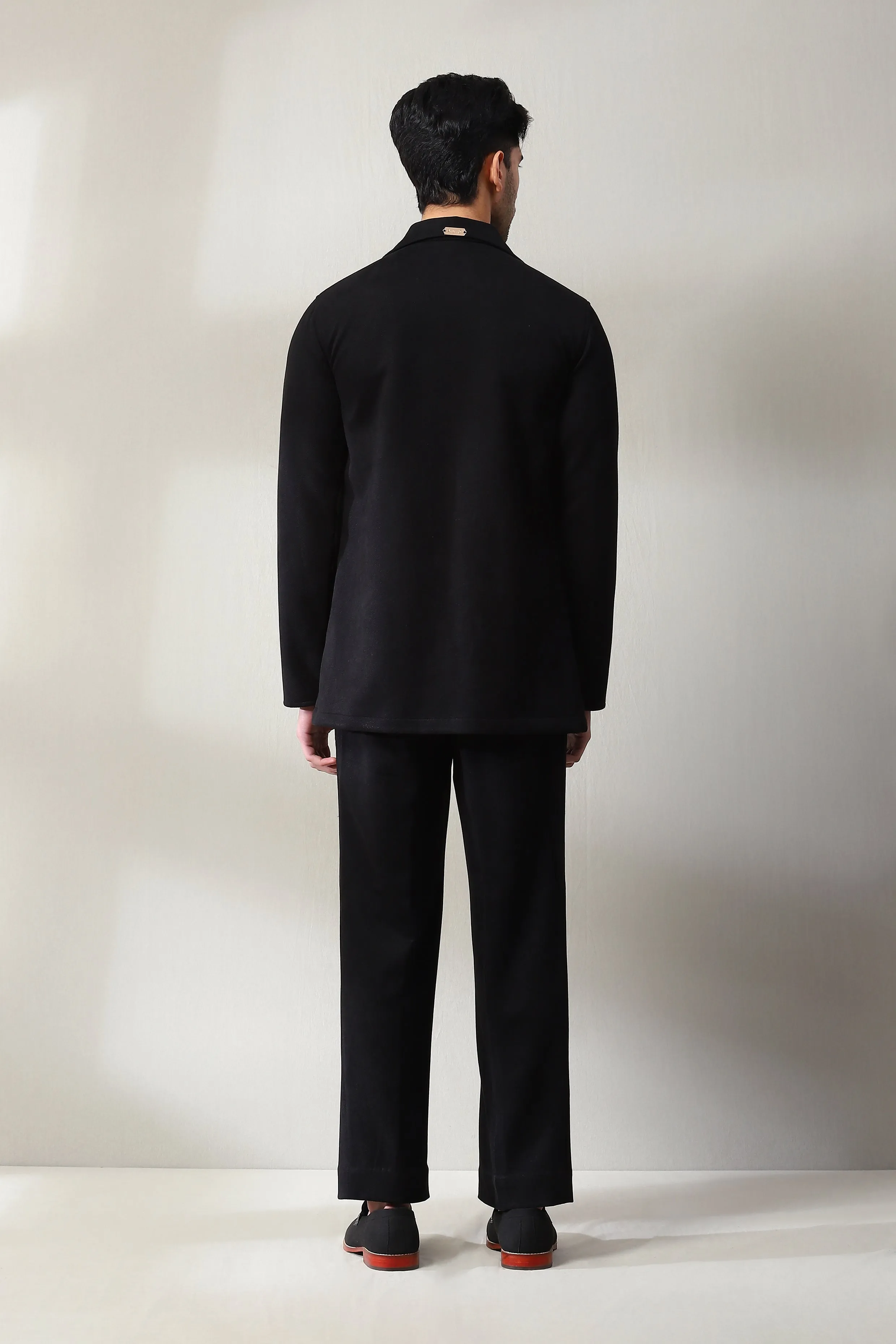 This black corduroy velvet co-ord set