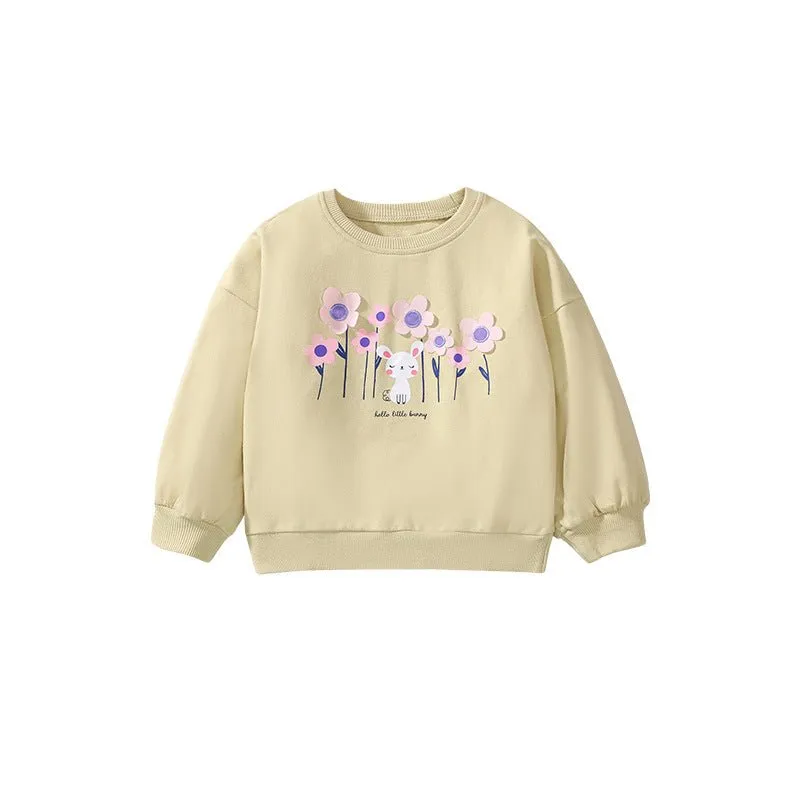 Toddler/Kid Girl's Little Bunny Design Sweatshirt