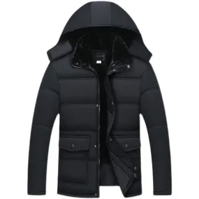 Tommy™ winddichte zwart gevoerde Parka winterjas