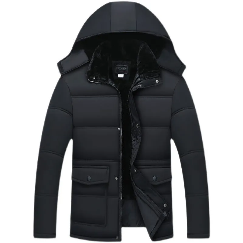 Tommy™ winddichte zwart gevoerde Parka winterjas