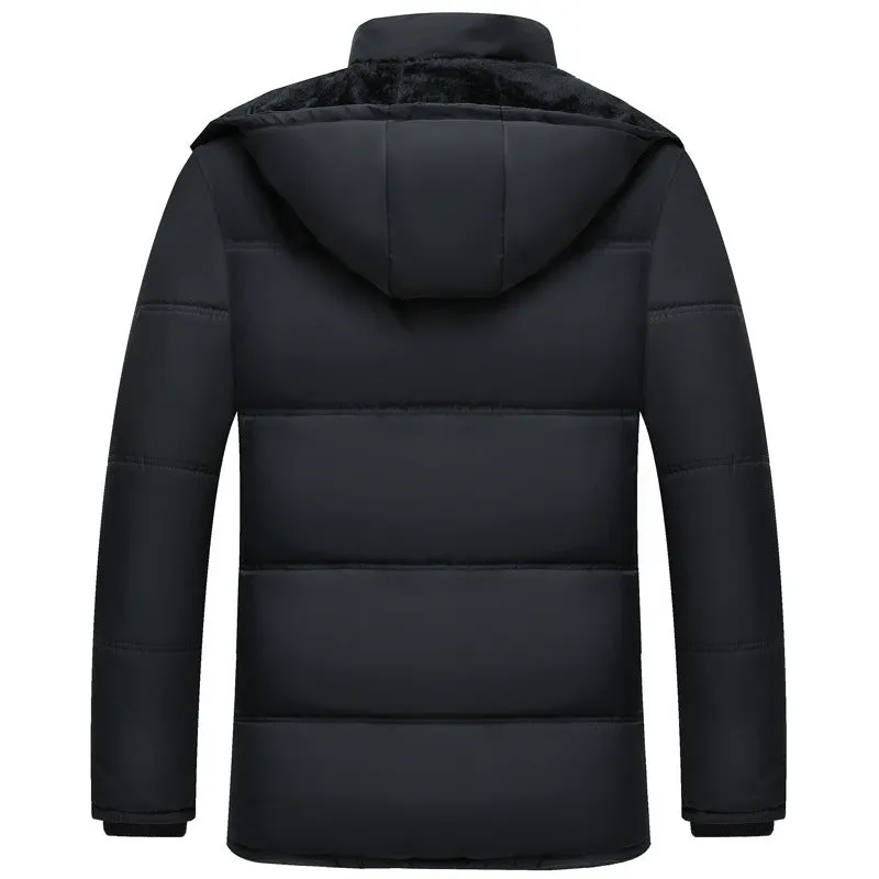 Tommy™ winddichte zwart gevoerde Parka winterjas