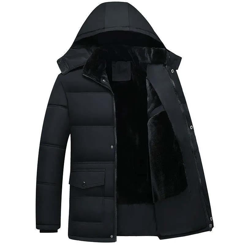 Tommy™ winddichte zwart gevoerde Parka winterjas