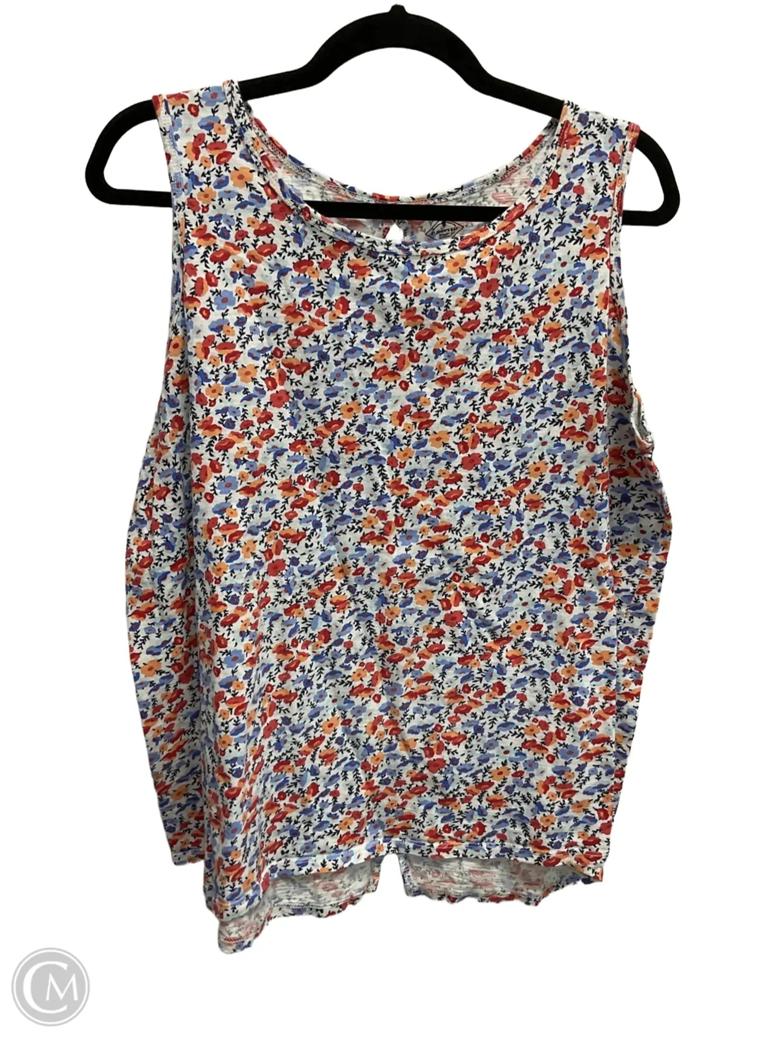 Top Sleeveless By St Johns Bay In Floral Print, Size: Xxl