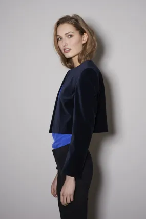 TWO EYE JACKET navy velvet