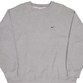 VINTAGE NIKE CLASSIC SWOOSH GREY SWEATSHIRT 2000S SIZE 2XL