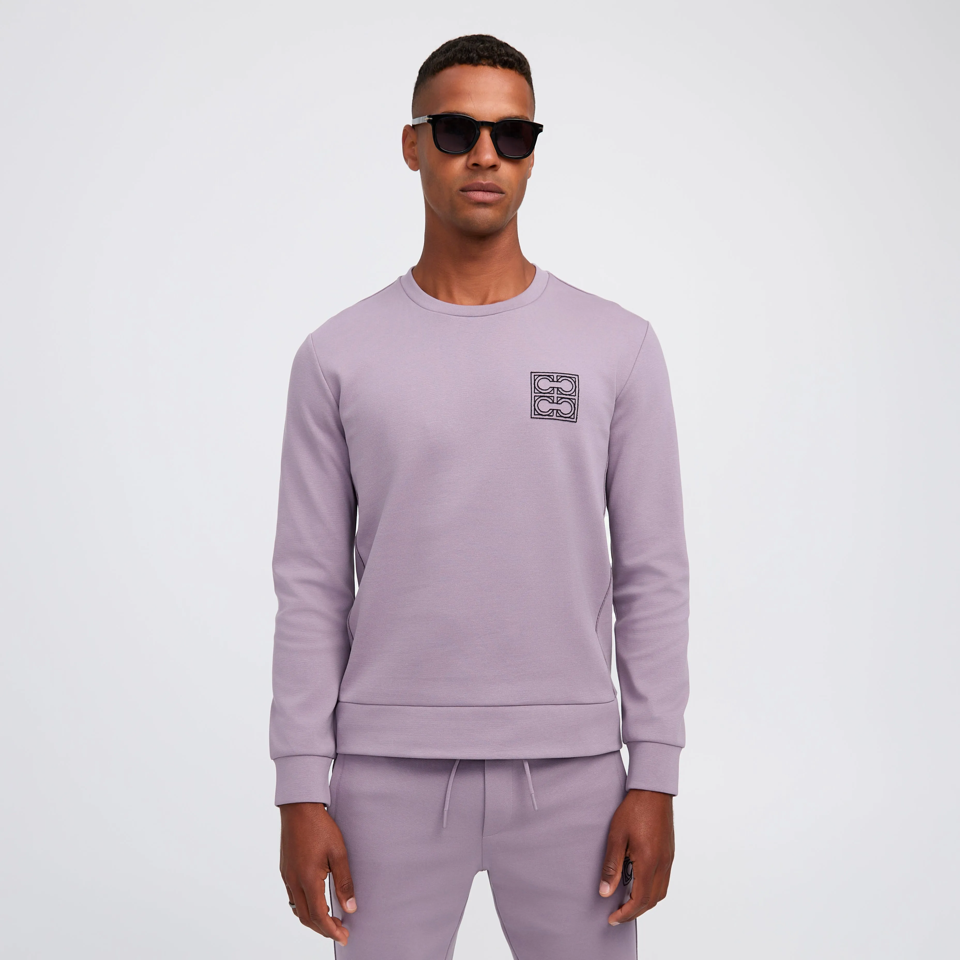 Washed Tech Cotton Sweatshirt Mauve