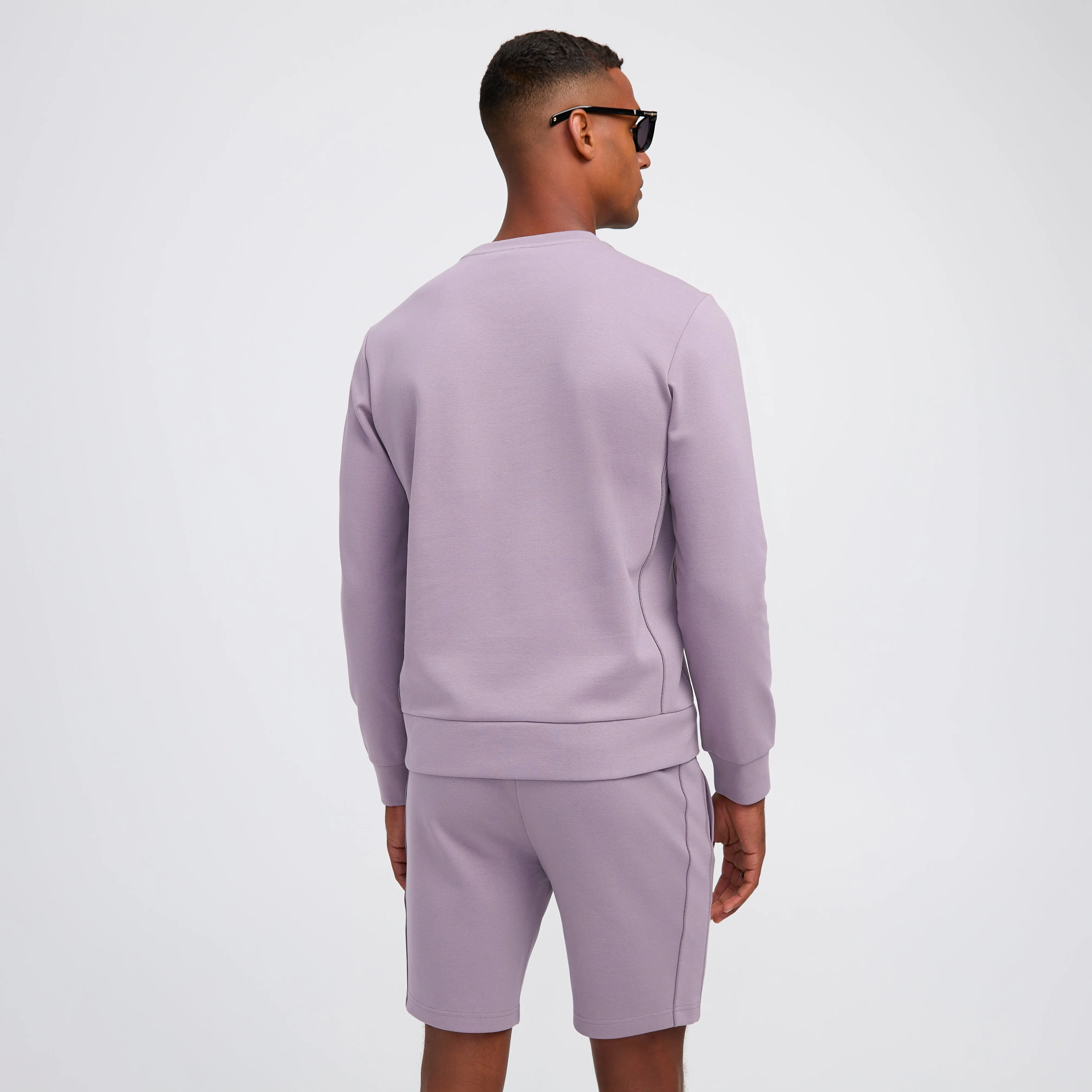 Washed Tech Cotton Sweatshirt Mauve