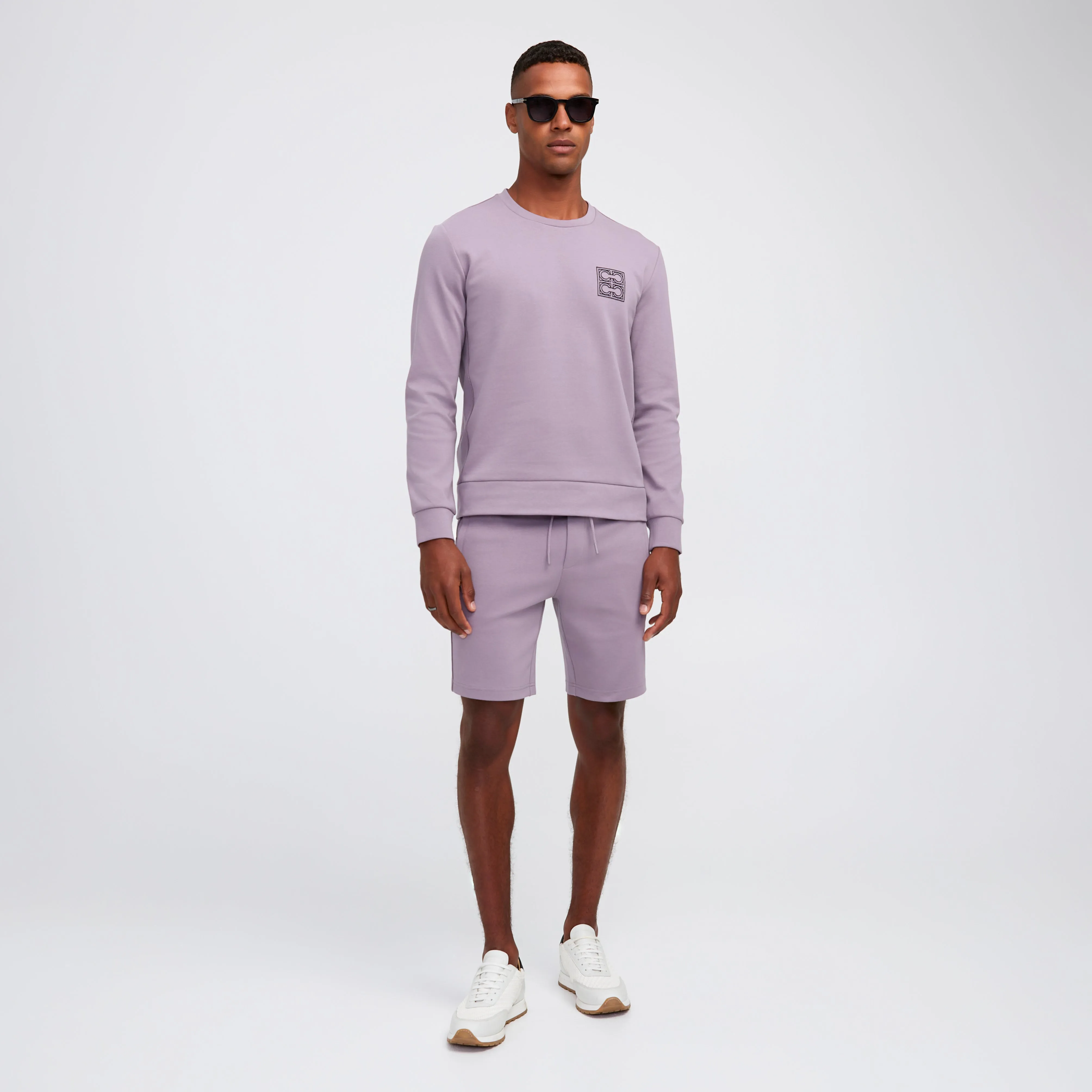 Washed Tech Cotton Sweatshirt Mauve
