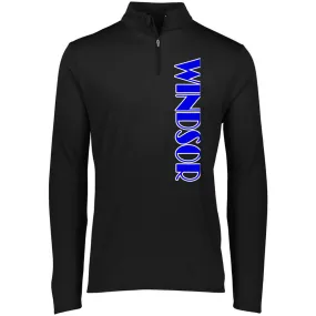 Windsor - Windsor (Broadway Font) - Attain Wicking 1/4 Zip Pullover - Black