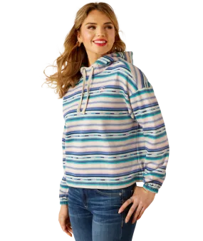 Women's Blue Stream Serape Print Sweatshirt