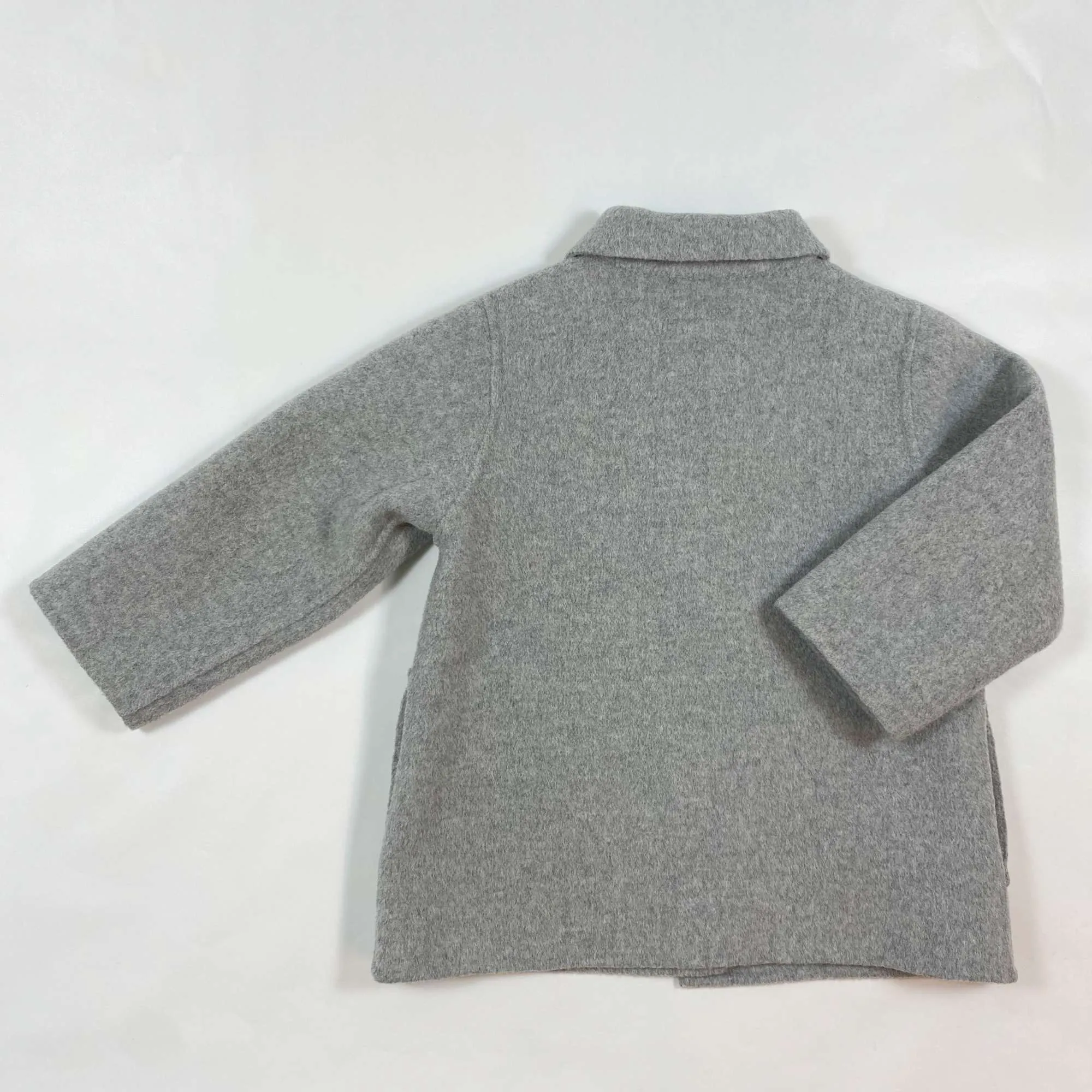 Zara grey wool blend peacoat 2-3Y