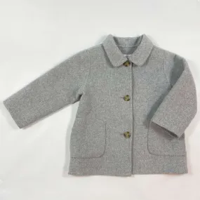 Zara grey wool blend peacoat 2-3Y
